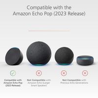 Made For Amazon Battery Base for Echo Pop, White - White - Alternate Views