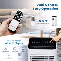 Costway 5000 BTU Portable Air Conditioner Cools up to 250 sq. ft 4-in-1 AC Unit with Cool Fan Deh... - Alternate Views