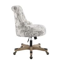 Linon Home Décor - Scotmar Plush Button-Tufted Adjustable Office Chair With Wood Base - Off-White... - Alternate Views