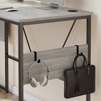 Bestier - L-Shaped Computer Desk with Storage Cabinet - 60