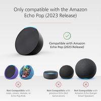 Made For Amazon Battery Base for Echo Pop, Black - Black - Alternate Views