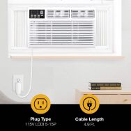 Whirlpool - 700 Sq. Ft. 15,000 BTU Window Air Conditioner - White - Alternate Views
