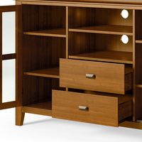 Simpli Home - Artisan SOLID WOOD Tall TV Media Stand in Honey Brown For TVs up to 60 inches - Hon... - Alternate Views
