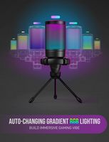 FIFINE A6V USB Condenser Microphone with RGB Lighting - Plug & Play USB-C, Touch Mute for PC, PS5... - Alternate Views