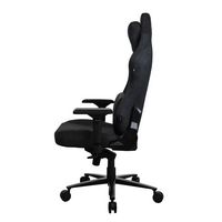 Arozzi - Vernazza Series Top-Tier Premium XL Supersoft Upholstery Fabric Gaming Chair - Pure Black - Alternate Views