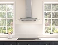 Zephyr - 30 inches - Convertible - Wall Range Hood - Stainless Steel + Glass - Alternate Views