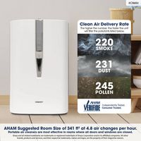 Sharp - Air Purifier and Humidifier with Plasmacluster Ion Technology Recommended for Large-Sized... - Alternate Views