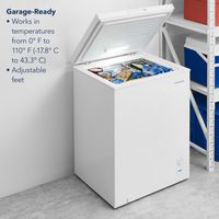 Insignia™ - 5.0 Cu. Ft. Garage Ready-Chest Freezer - White - Alternate Views