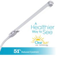 OttLite - Swivel LED Desk Lamp with USB Charging and Stand - White - Alternate Views