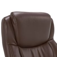 La-Z-Boy - Delano Big & Tall Bonded Leather Executive Chair - Chocolate Brown/Gray Wood - Alternate Views