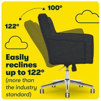 Serta - Ashland Memory Foam & Twill Fabric Home Office Chair - Charcoal Charm - Alternate Views