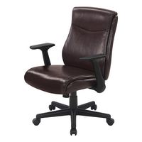 Office Star Products - Mid Back Managers Office Chair - Chocolate - Alternate Views