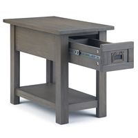 Simpli Home - Monroe Narrow Side Table - Farmhouse Grey - Alternate Views