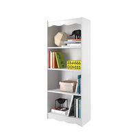 CorLiving - Hawthorne Collection 4 Shelf Floor-Standing Bookcase - White - Alternate Views