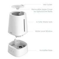 Pure Enrichment - HUME Max - 1 Gallon Easy Top Fill Ultrasonic Cool Mist Humidifier - White - Alternate Views