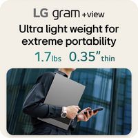 LG - gram +view 17” IPS WQXGA 60Hz Portable Monitor (USB Type-C, mini-HDMI port) - Titan Silver - Alternate Views