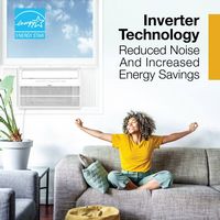 Whirlpool - 15,000 BTU Window Mounted Inverter Air Conditioner with Remote Control - White - Alternate Views