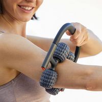 Sharper Image - Flex Roller, Modular Massager with 8 Attachments - Black - Alternate Views
