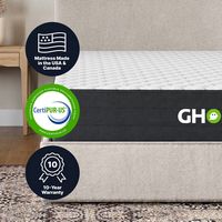 Ghostbed - 10” Gel Memory Foam Mattress King - White - Alternate Views