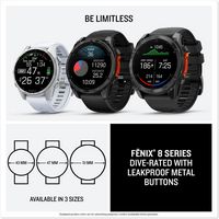 Garmin - fēnix 8 AMOLED Sapphire GPS Smartwatch 51mm Fiber-reinforced polymer - Titanium - Alternate Views
