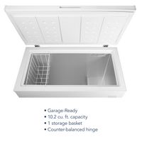 Insignia™ - 10.2 Cu. Ft. Garage-Ready Chest Freezer - White - Alternate Views