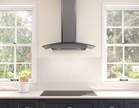 Zephyr - 30 inches - Convertible - Wall Range Hood - Black Stainless Steel - Alternate Views