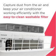 Frigidaire - 8,000 BTU 350 Sq. Ft. Smart Window Air Conditioner with Remote - White - Alternate Views
