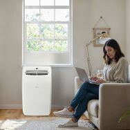 LG - 450 Sq. Ft. 10,200 BTU DOE Smart Portable Air Conditioner - White - Alternate Views