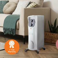 Lifesmart - 1500W Oil Filled Radiator - White - Alternate Views