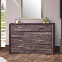 CorLiving - Newport 8 Drawer Dresser - Brown Washed Oak - Alternate Views