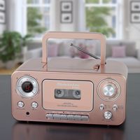 Studebaker - BT Series Portable Bluetooth CD Player with AM/FM Stereo - Rose Gold - Alternate Views