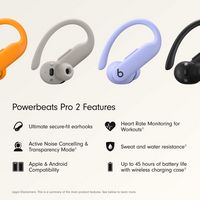 Beats - Powerbeats Pro 2 True Wireless Active Noise Canceling  Earbuds - Hyper Purple - Alternate Views