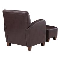 OSP Home Furnishings - Aiden Chair & Ottoman Faux Leather - Cocoa - Alternate Views