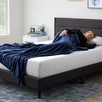 Lucid Comfort Collection - 12-inch Medium-Plush Gel Memory Foam Mattress-King - White - Alternate Views