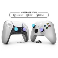 KontrolFreek - No-Slip Unversal Thumbgrips - Lavender and Aqua - Alternate Views
