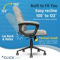 Click365 - Transform 3.0 Extra Comfort Ergonomic Mid-Back Desk Chair - Gray - Alternate Views