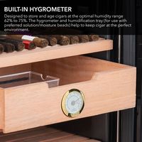 Whynter - 1.2 Cu. Ft. Cigar Cooler Humidor - Black - Alternate Views