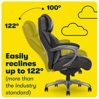 Serta - Big & Tall with Smart Layers Technology and AIR Lumbar Bonded Leather Executive Chair - B... - Alternate Views