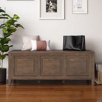 Simpli Home - Connaught Storage Bench Trunk - Natural Aged Brown - Alternate Views