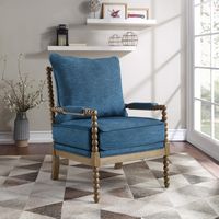 OSP Home Furnishings - Fletcher Spindle Chair - Navy - Alternate Views