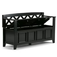 Simpli Home - Amherst Entryway Storage Bench - Black - Alternate Views