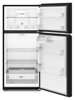 Whirlpool - 28 in. Wide 14.3 cu. ft. Top Freezer Refrigerator with Total Coverage Cooling - Black - Alternate Views