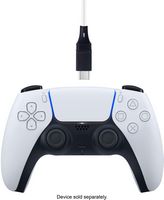 NEXT - 9' Play + Charge USB-C Cable for PlayStation 5 - White/Black - Alternate Views