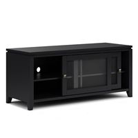 Simpli Home - Cosmopolitan SOLID WOOD 48 inch Wide Contemporary TV Media Stand in Black For TVs u... - Alternate Views