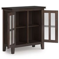 Simpli Home - Artisan Low Storage Cabinet - Tobacco Brown - Alternate Views