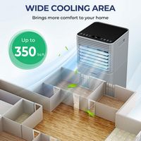 Costway 6000 BTU Portable Air Conditioner Cools up to 350 sq.ft 3-in-1 Air Cooler w/Dehumidifier ... - Alternate Views