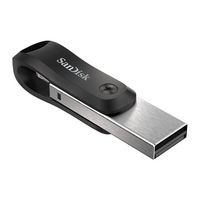 SanDisk - iXpand Flash Drive Go 64GB USB 3.0 Type-A to Apple Lightning for iPhone & iPad - Black ... - Alternate Views