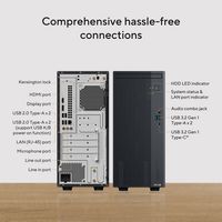ASUS - V500 Desktop - Intel Core i5 - 16GB Memory - 1TB SSD - Dark Grey - Alternate Views