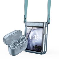 Motorola - razr 2025 256GB with bud loops - PANTONE Ice Melt (Unlocked) - Alternate Views
