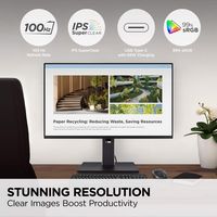 ViewSonic - VG2452 24 IPS FHD Ergonomic Monitor (USB Hub, HDMI, DisplayPort) - Black - Alternate Views